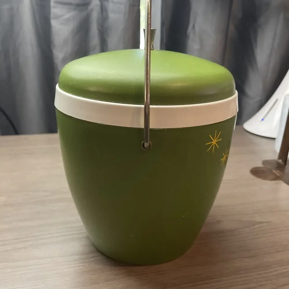 Vintage GHS Ware Hi-Kool Ice Bucket Avocado Green
